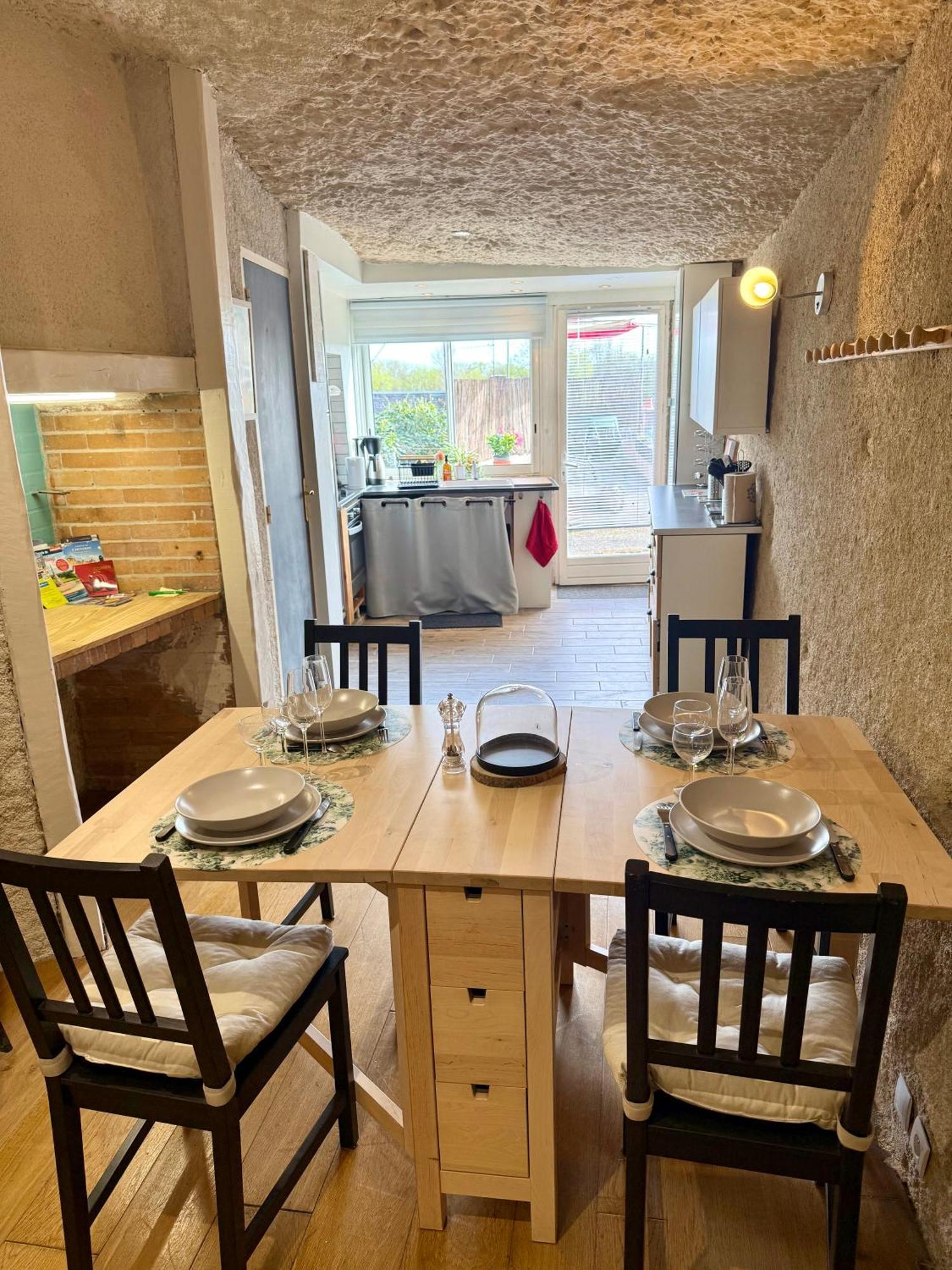 Troglodyte Du Petit Coteau Appartement Vouvray Buitenkant foto